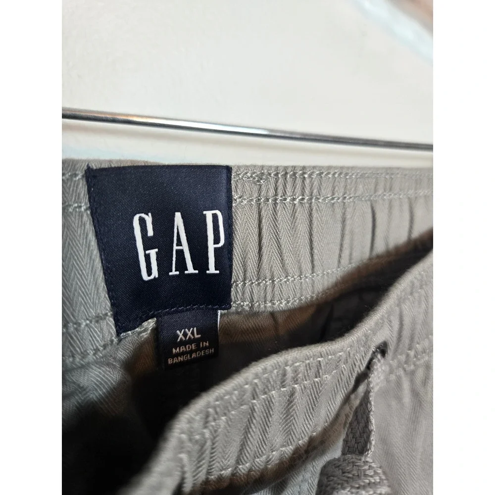 Gap Mens XXL Grey Herringbone Pull On Shorts Elastic Waist Drawstring New